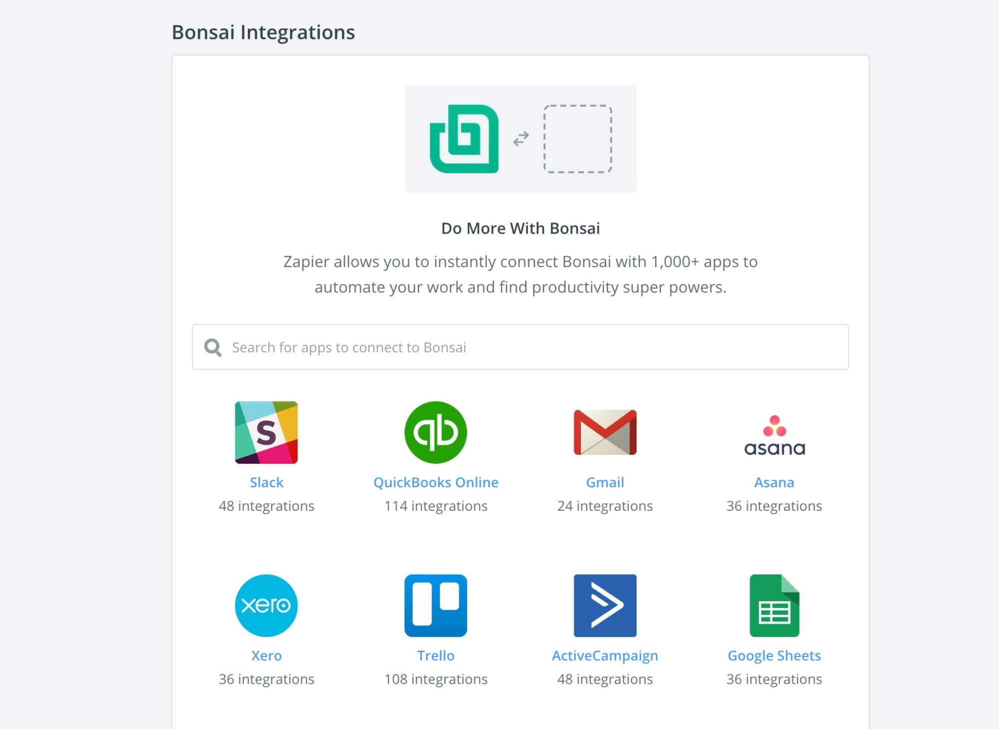 Automate your Bonsai workflow with Zapier